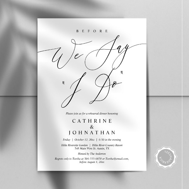Before we say "I Do", Wedding Rehearsal Dinner Invitation (Before We Say "I Do", Wedding Rehearsal Dinner Invitation Card, Digital PDF JPG FIle Download )