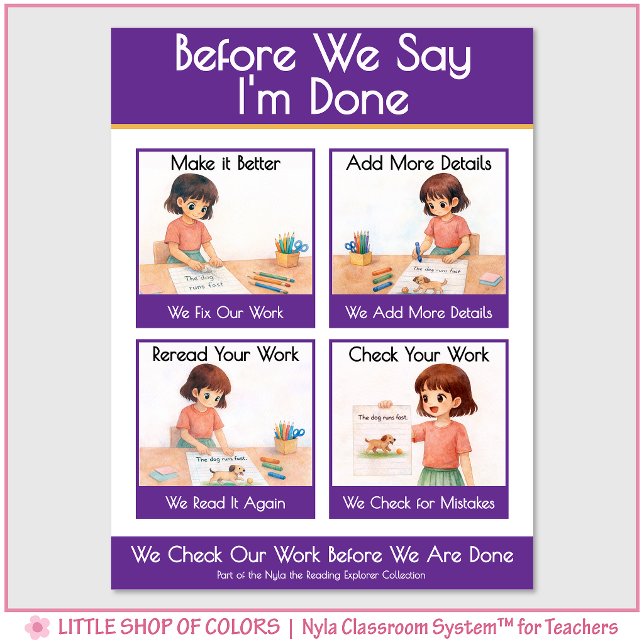 Before We Say I’m Done Classroom Anchor Chart (Creator Uploaded)