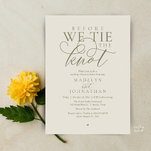 "Before we tie the knot", Wedding Rehearsal Dinner Invitation