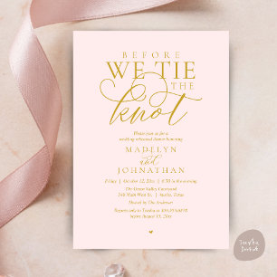 "Before we tie the knot", Wedding Rehearsal Dinner Invitation