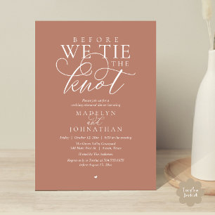 "Before we tie the knot", Wedding Rehearsal Dinner Invitation