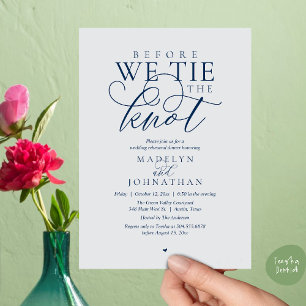 "Before we tie the knot", Wedding Rehearsal Dinner Invitation