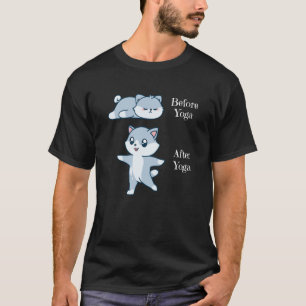 Before Yoga After Yoga Dog Meditation Yoga T-Shirt