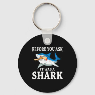 Before You Ask It Was A Shark Leg Amputee Amputati Key Ring