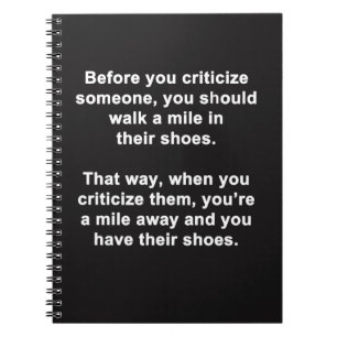 Before You Criticise Notebook