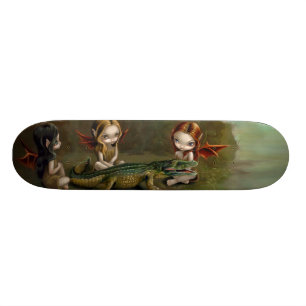 Befriending an Alligator gothic fairy Skateboard