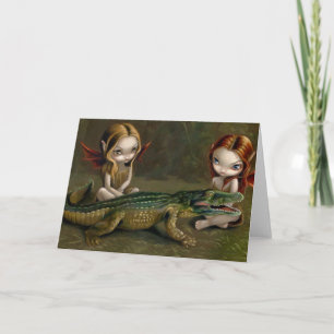 "Befriending an Alligator" Greeting Card