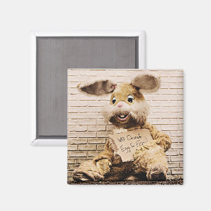 Beggar Bunny, Rabbit Suit, Funny Easter Bunny Magnet