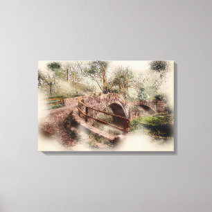 Beggar's Bridge Glaisdale - Atmospheric Yorkshire Canvas Print