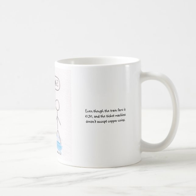 Begging at stations coffee mug (Right)