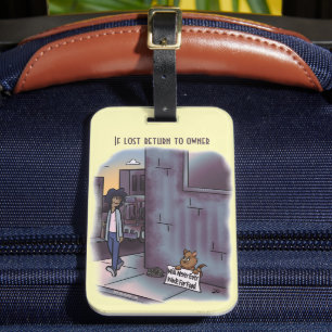 Begging Cat Luggage Tag