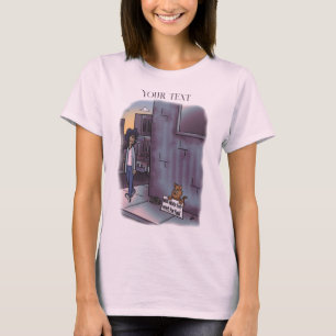Begging Cat Pink T-Shirt