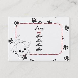 Begging Puppy with Paws Business Card
