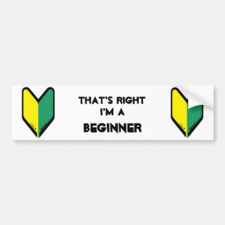 Beginner Driver Bumper Sticker