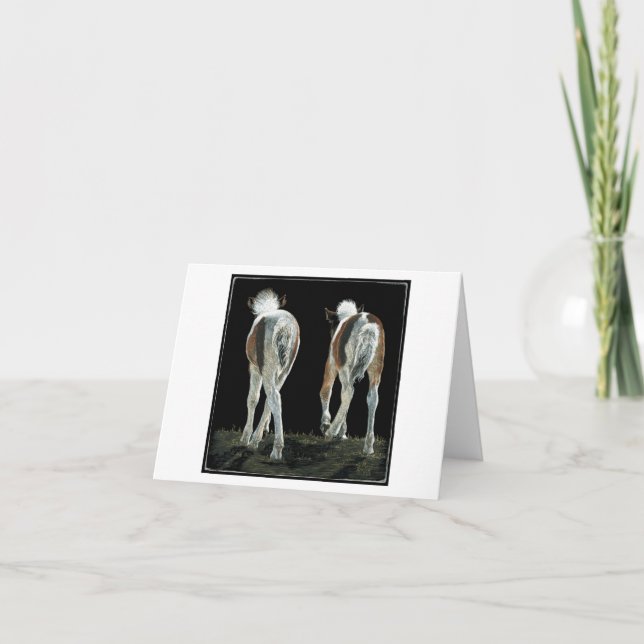 "Beginning Line Dancing" Foal Card (Front)