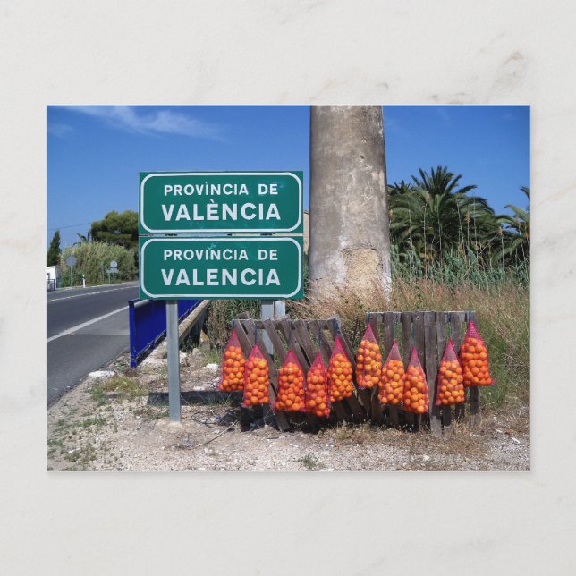 Beginning of Valencia Region. Postcard (Front)