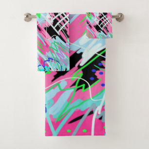 Beginning to Bloom Abstract Print Bath Towel Set