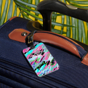 Beginning to Bloom Abstract Print Luggage Tag