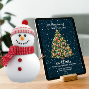 Beginning to look a lot like cocktails Christmas Invitation