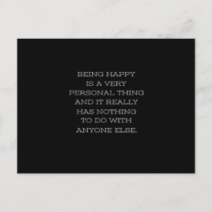 begins happy is a very personal thing postcard