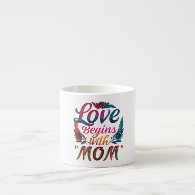 Begins with "Mum" - Speciality Espresso Mug   (Front)