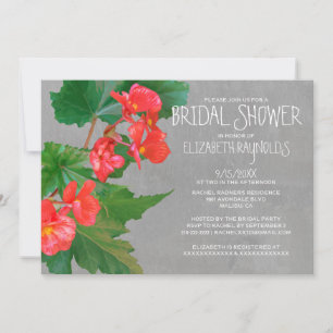 Begonia Bridal Shower Invitations