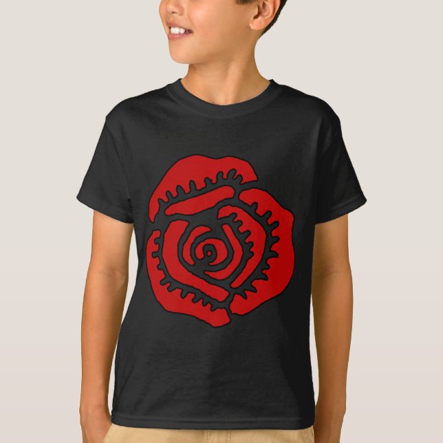 Begonia Flower Red Scarlet Hippie Festival Jam Ban T-Shirt (Front)