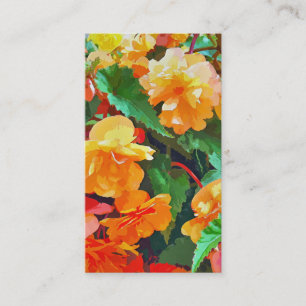 BEGONIA FLOWERS BUSINESS CARD