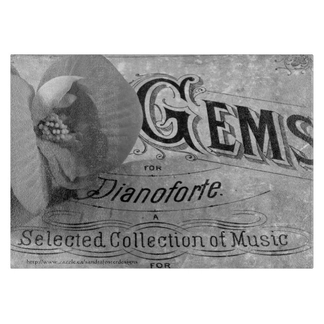 Begonia Gems Pianoforte Cutting Board (Front)