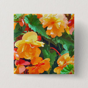 BEGONIAS 15 CM SQUARE BADGE