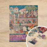 Begonias | Henry Golden Dearth Jigsaw Puzzle<br><div class="desc">Begonias | Original artwork by American artist Henry Golden Dearth (1864-1918). The painting depicts a still life with vase of flowers in the foreground,  with colourful buildings in the background.

Use the design tools to add custom text or personalise the image.</div>