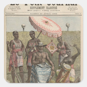 Behanzin King of Dahomey Square Sticker