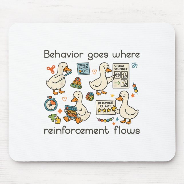 Behavior Analyst Silly Goose Rbt Aby Therapy Sped  Mouse Pad (Front)