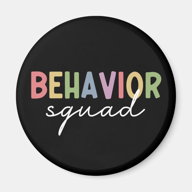 Behavior Squad | Behavior Therapist ABA Therapist Magnet (Front)