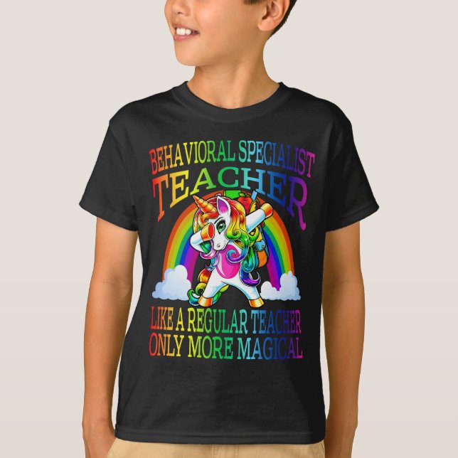 BEHAVIORAL SPECIALIST Teacher Like A Regular  T-Shirt (Front)