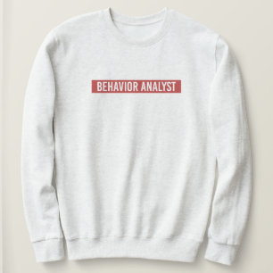 Behaviour Analyst BCBA Minimalist Red box Text Sweatshirt