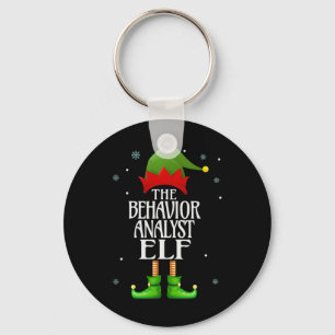 Behaviour Analyst Elf Xmas Funny Family Matching C Key Ring