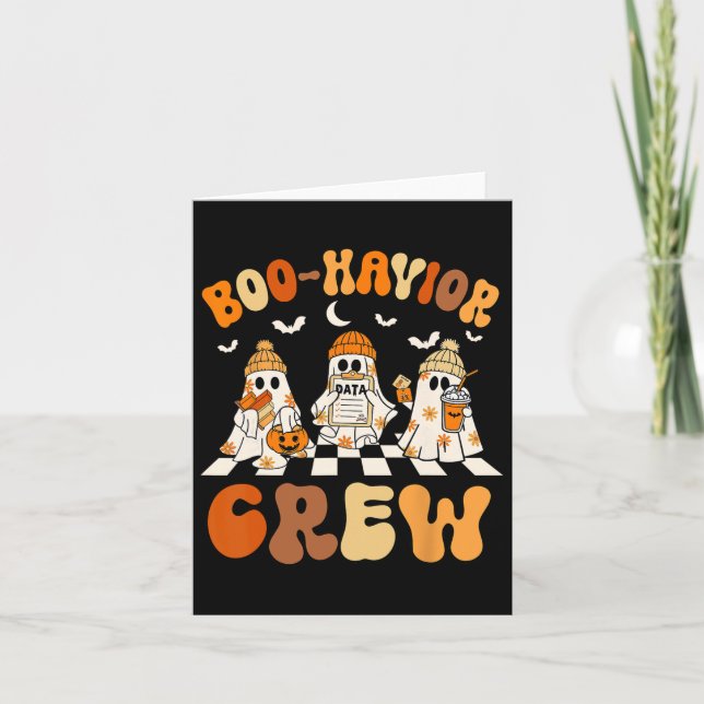 Behaviour Analyst Halloween A Cute Ghost Boo-havio Card (Front)