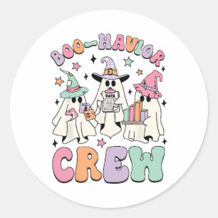 Behaviour Analyst Halloween Aba Cute Ghost Boo-hav Classic Round Sticker