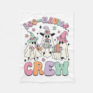 Behaviour Analyst Halloween Aba Cute Ghost Boo-hav Fleece Blanket
