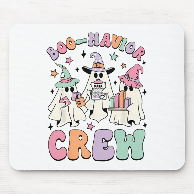 Behaviour Analyst Halloween Aba Cute Ghost Boo-hav Mouse Pad (Front)