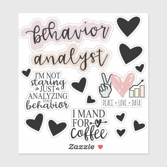 Behaviour Analyst Stickers, ABA Therapy, BCBA Gift (Sheet)