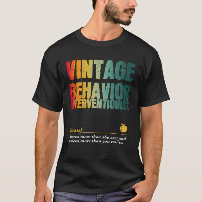 Behaviour Interventionist Appreciation Week Back t T-Shirt (Front)