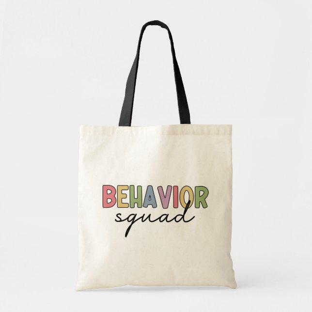 Behaviour Squad | Behaviour Therapist ABA Therapis Tote Bag (Front)