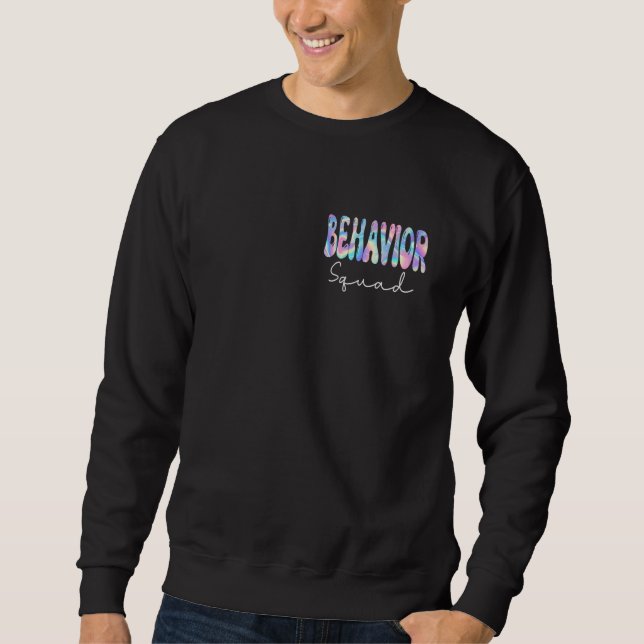 Behaviour Squad Groovy Back to School Cute Teacher Sweatshirt (Front)