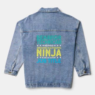 Behaviour Technician Ninja Aba Therapist  Denim Jacket