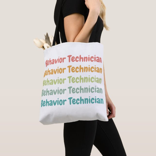 Behaviour Technician RBT Behaviour Tech Retro Tote Bag (Close Up)