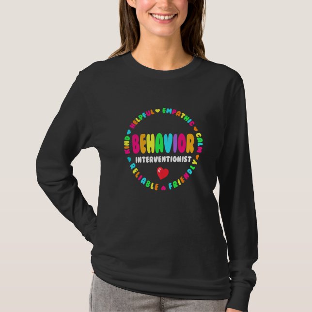 Behavioural Analyst Behaviour Interventionist Squa T-Shirt (Front)