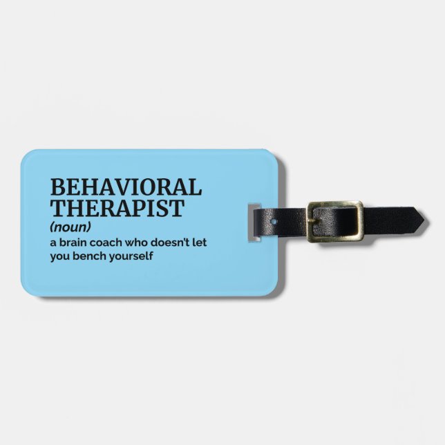 Behavioural Therapist Humour Travel Tag (Front Horizontal)