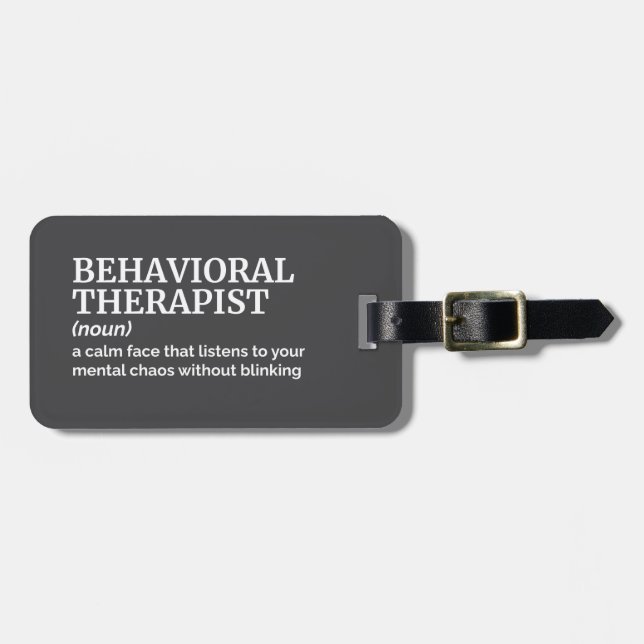Behavioural Therapist Psychology Definition Tag (Front Horizontal)